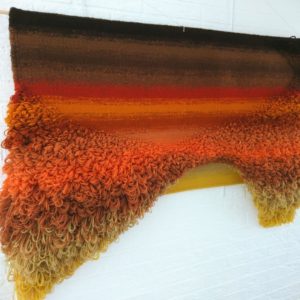 Groot weefwerk - Donker Bruin naar Oker